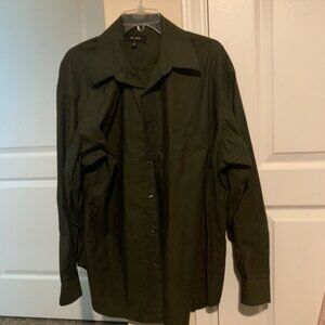Axcess Mens dress Shirt Dark Green 17 34 35